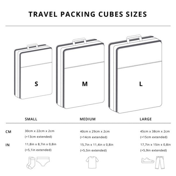 VOITED Travel Packing Cubes - Green Gables Online – Bild 4