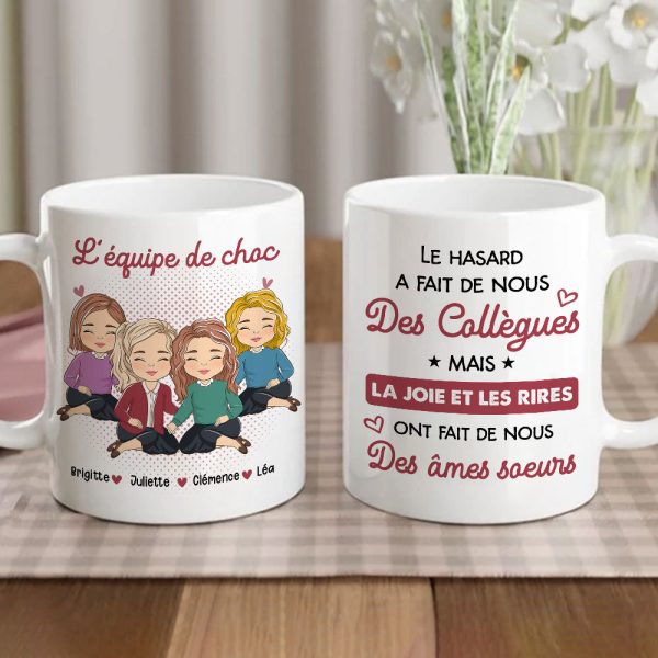 Mug Personnalisé - À Ma Collègue, Le Plaisir Ont Fait De Nous Des Amis - Version Chibi Mode – Bild 3