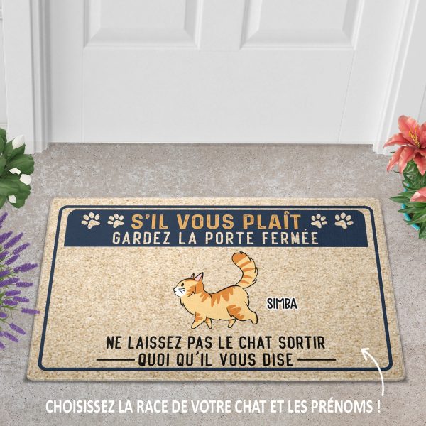 Paillasson Personnalisé - Ne Laissez Pas Les Chats Sortir Jetzt online – Bild 3