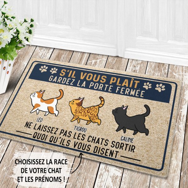 Paillasson Personnalisé - Ne Laissez Pas Les Chats Sortir Jetzt online – Bild 5