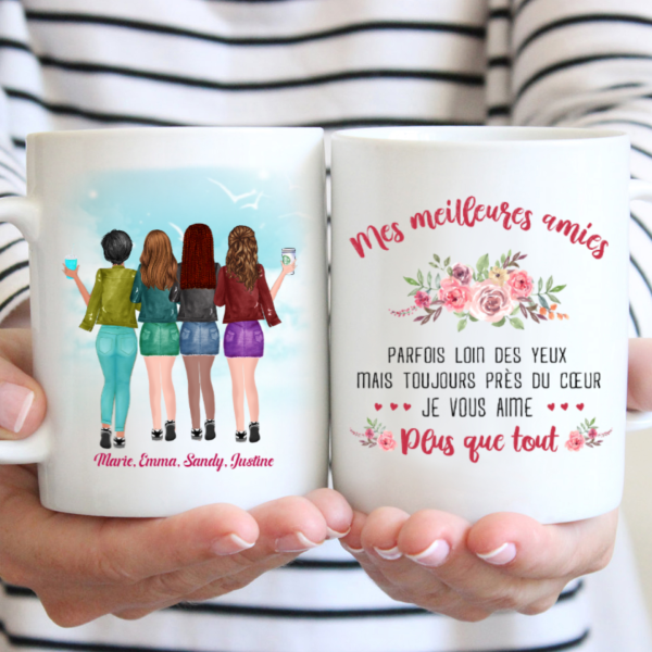 Mug Personnalisé - 4 Sœurs Ou Meilleures Amies - Je Vous Aime Plus Que Tout Rabatt – Bild 2